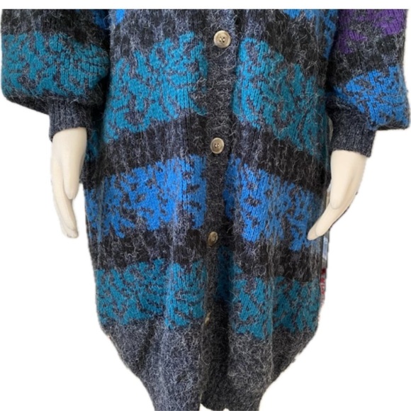 Vintage French Connection Long Cardigan Sweater Dress - 80s - Picture 5 of 8